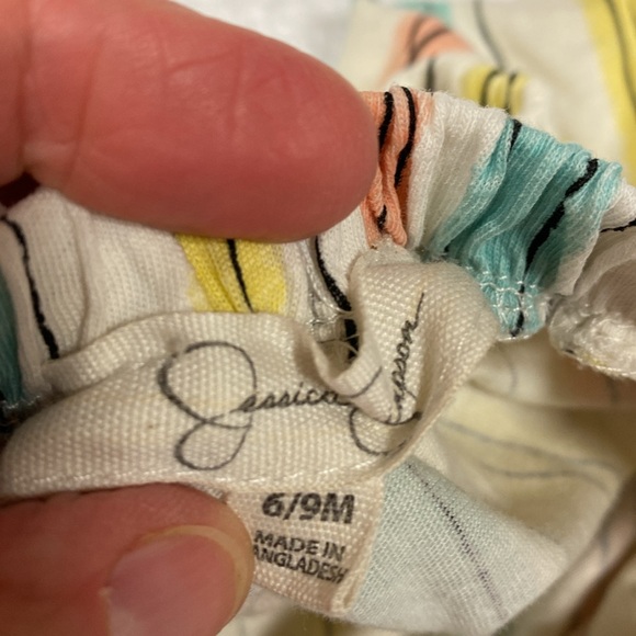 Jessica Simpson 2 piece striped summer set 6/9m - Picture 7 of 8